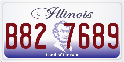 IL license plate B827689
