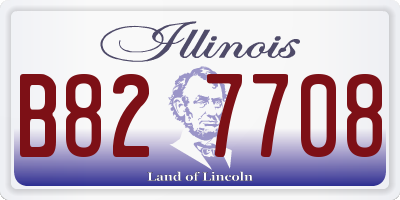 IL license plate B827708