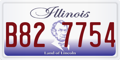 IL license plate B827754