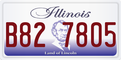 IL license plate B827805