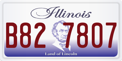 IL license plate B827807