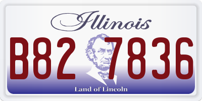 IL license plate B827836