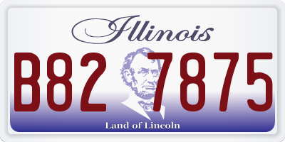 IL license plate B827875