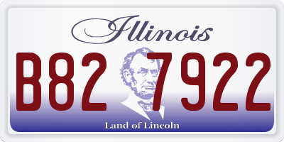 IL license plate B827922