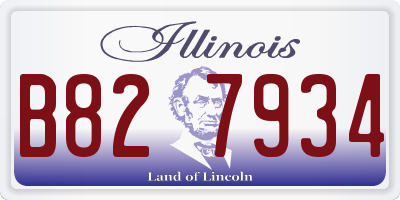 IL license plate B827934