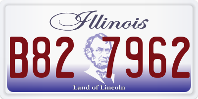 IL license plate B827962