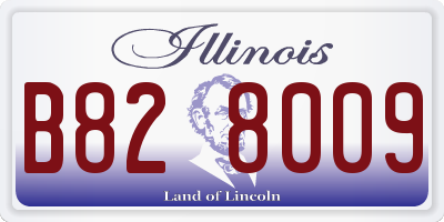 IL license plate B828009