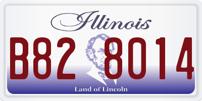 IL license plate B828014