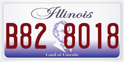 IL license plate B828018
