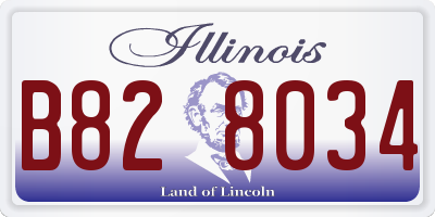 IL license plate B828034
