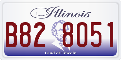 IL license plate B828051
