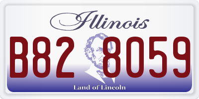 IL license plate B828059