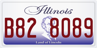 IL license plate B828089