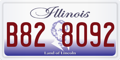 IL license plate B828092