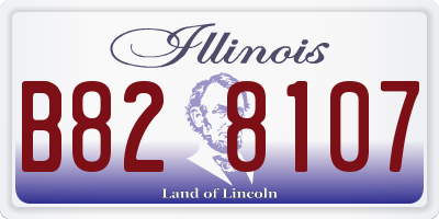 IL license plate B828107