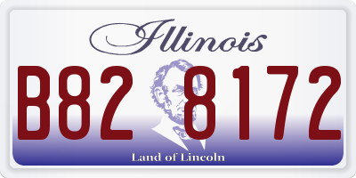 IL license plate B828172