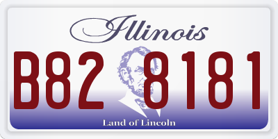 IL license plate B828181