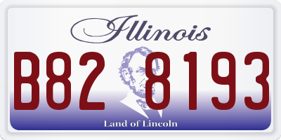 IL license plate B828193
