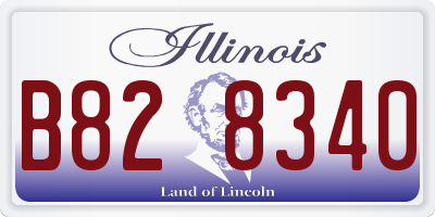 IL license plate B828340