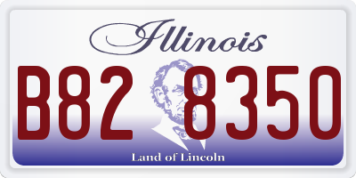 IL license plate B828350