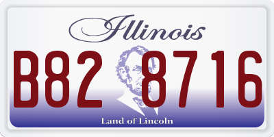 IL license plate B828716