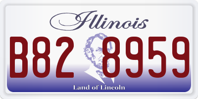 IL license plate B828959