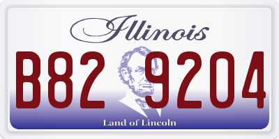 IL license plate B829204
