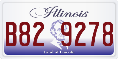 IL license plate B829278
