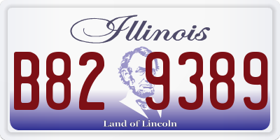 IL license plate B829389