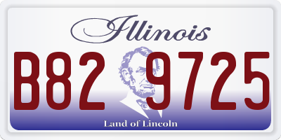 IL license plate B829725