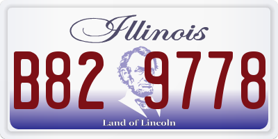IL license plate B829778