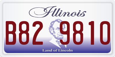 IL license plate B829810