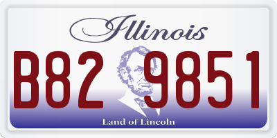 IL license plate B829851