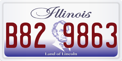 IL license plate B829863