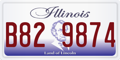 IL license plate B829874
