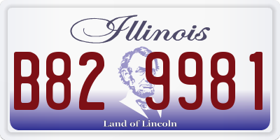 IL license plate B829981
