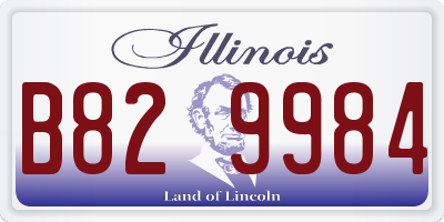 IL license plate B829984