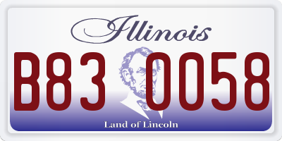 IL license plate B830058