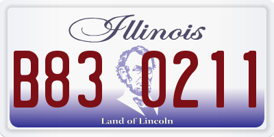 IL license plate B830211