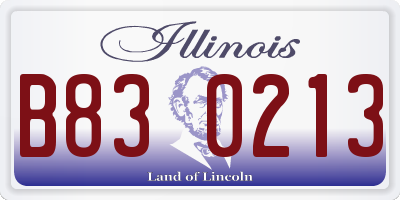 IL license plate B830213