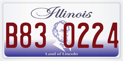 IL license plate B830224