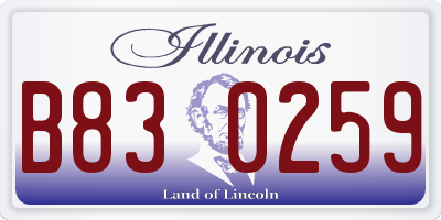 IL license plate B830259