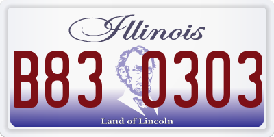 IL license plate B830303
