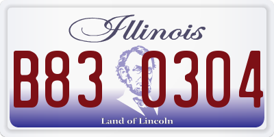 IL license plate B830304