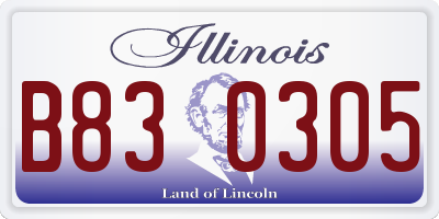IL license plate B830305