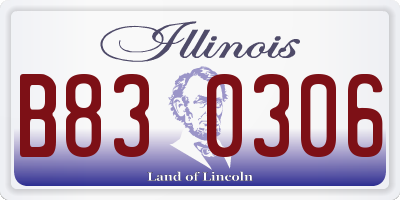 IL license plate B830306