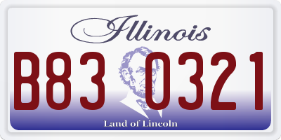 IL license plate B830321