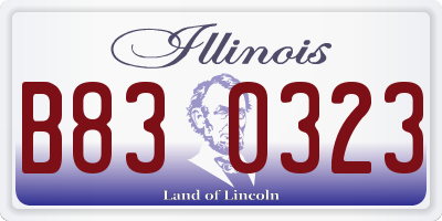 IL license plate B830323