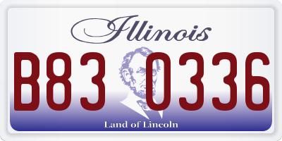 IL license plate B830336