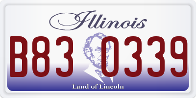 IL license plate B830339